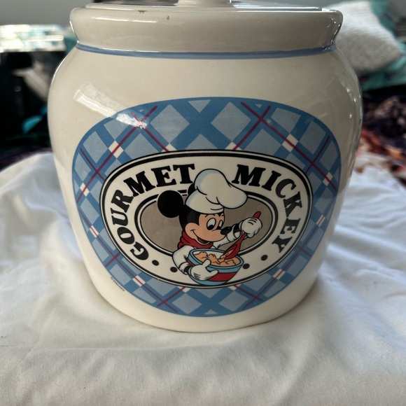 Vintage Disney Gourmet Mickey Mouse Ceramic Kitchen lot- Blue and White - Picture 6 of 11